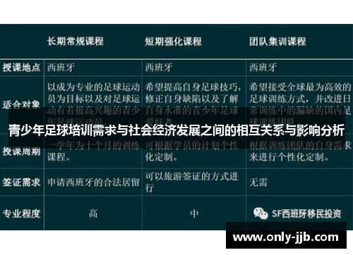 青少年足球培训需求与社会经济发展之间的相互关系与影响分析